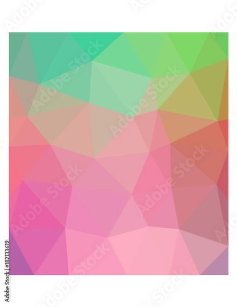 Obraz Multicolor green and pink triangles.