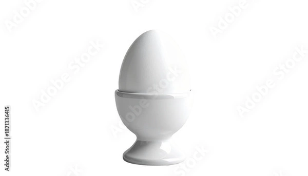 Obraz White Ceramic egg holder creating kitchen aesthetic on transparent background