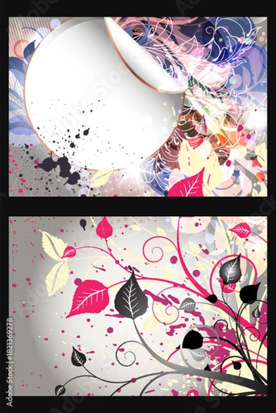 Fototapeta creative unique grunge flower background