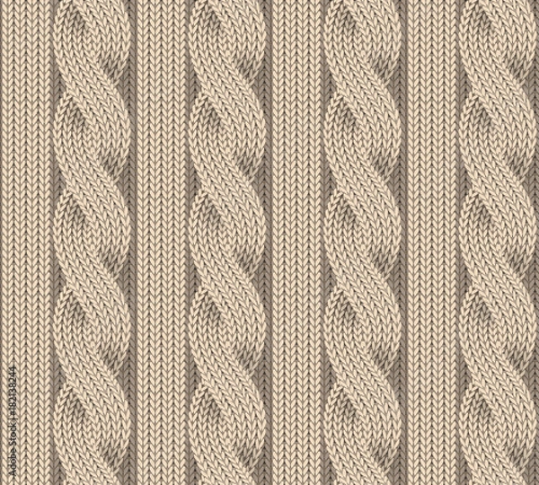 Obraz Seamless pattern of knitting. Vector image.
