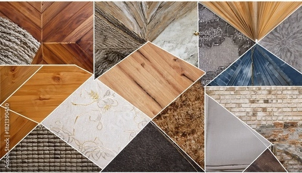 Fototapeta Large Textured Collage With A Transparent Background