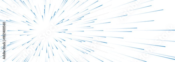 Obraz Festive fireworks on a transparent background. Blue rays comic explosion. PNG halftone, pop art style effect. Vector illustration