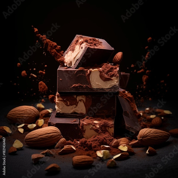 Fototapeta Dark Chocolate Bars
