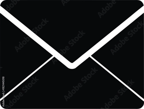 Obraz Envelope Mail Icon silhouette vector on white background