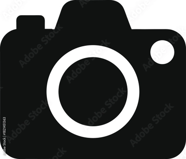 Obraz camera icon silhouette vector on white background