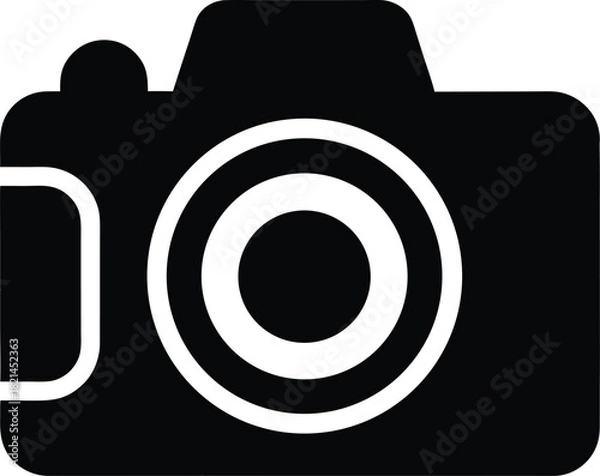 Obraz camera icon silhouette vector on white background