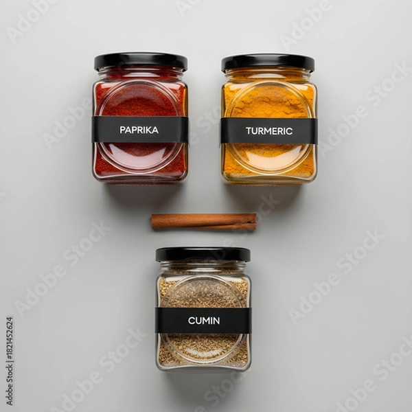 Fototapeta jars of jam on shelf