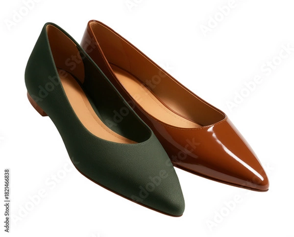 Obraz Asymmetrical flats featuring contrasting textures.