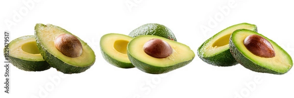 Obraz Fresh Avocado Slices Displaying Rich Color and Creamy Texture for Culinary Use