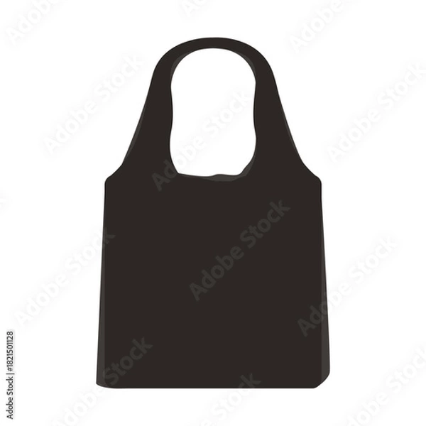 Obraz Simple Clipart Shopping Bag black color vector