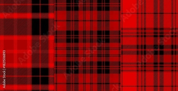 Obraz red and black checkered pattern