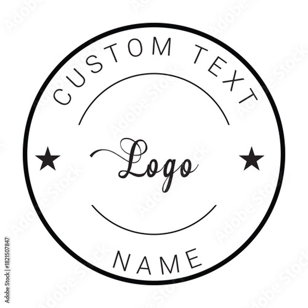 Fototapeta Customizable Stamp Design with Logo and Text
