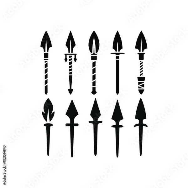 Obraz Rustic spear icons Vector graphic design.