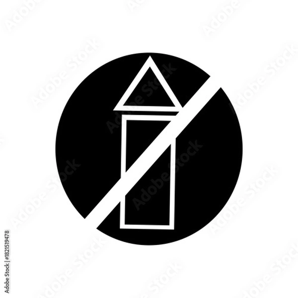 Obraz Fireworks isolated on dark transparent background