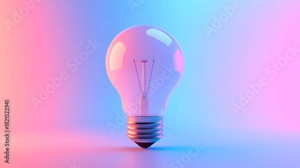 Obraz A glowing light bulb representing innovation and new ideas