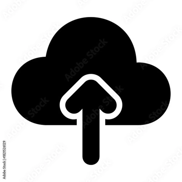 Obraz upload glyph icon