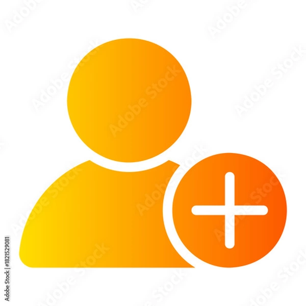 Obraz add friend gradient icon