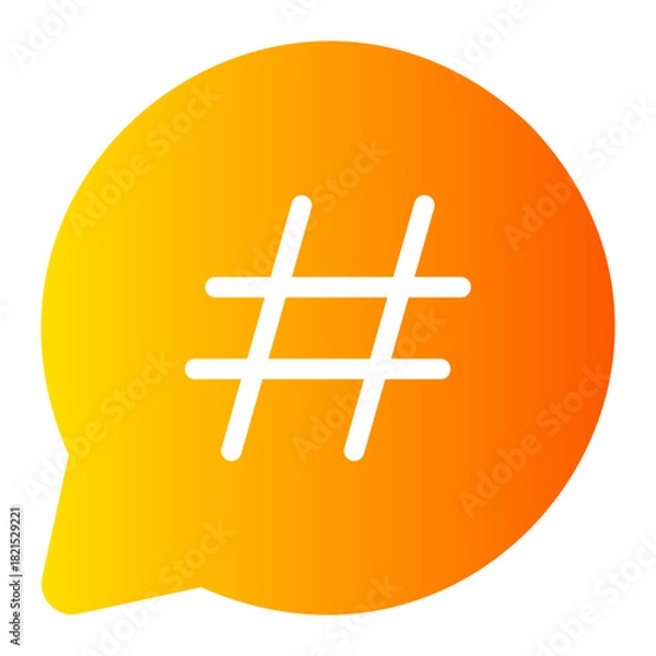 Obraz hastag gradient icon