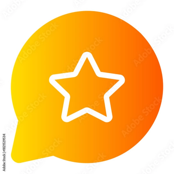Obraz starred message gradient icon
