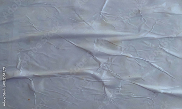 Obraz Folded white paper texture backdrop, crumpled poster surface, empty background for text or graphics