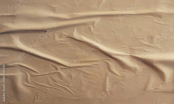 Obraz Folded white paper texture backdrop, crumpled poster surface, empty background for text or graphics