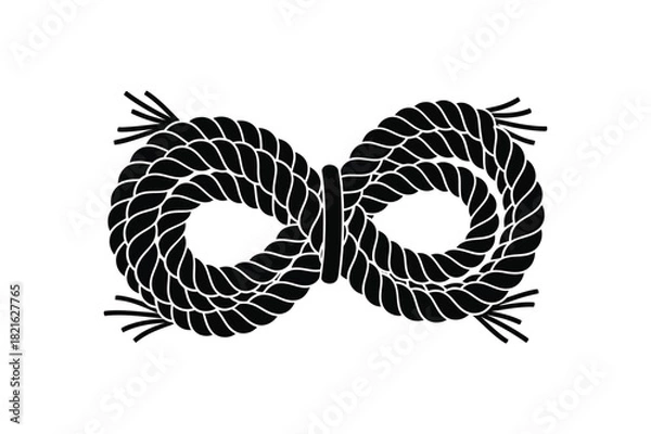 Obraz A bundle of rope silhouette vector art illustration