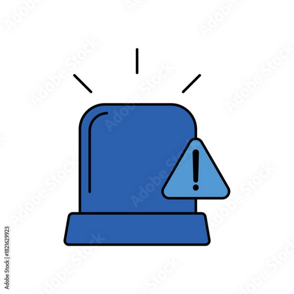 Fototapeta Emergency Alert icon outline editable stroke line drawing eps.