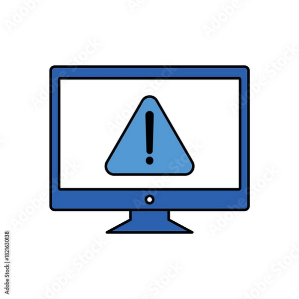 Fototapeta System Failure icon outline editable stroke line drawing eps.