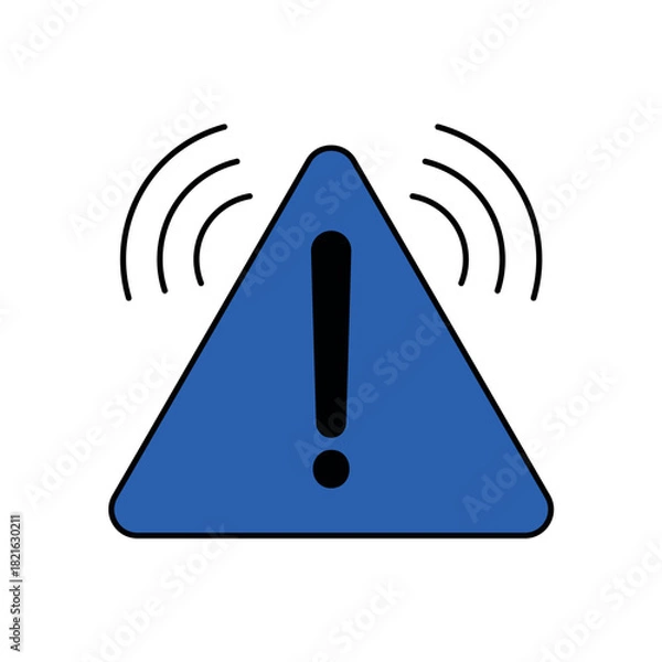 Fototapeta Hazard Warning icon outline editable stroke line drawing eps.