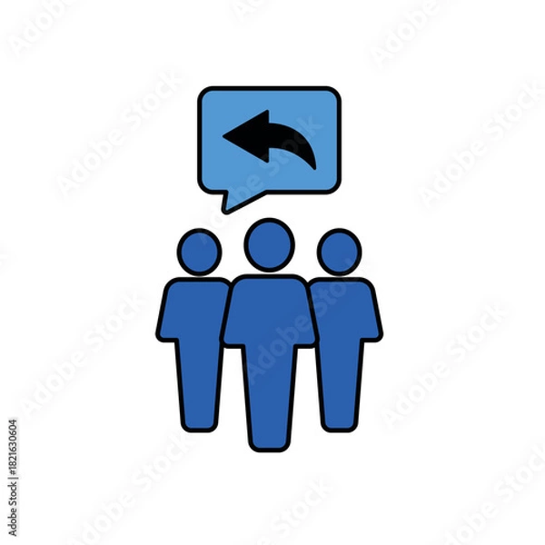 Fototapeta Response Team icon outline editable stroke line drawing eps.