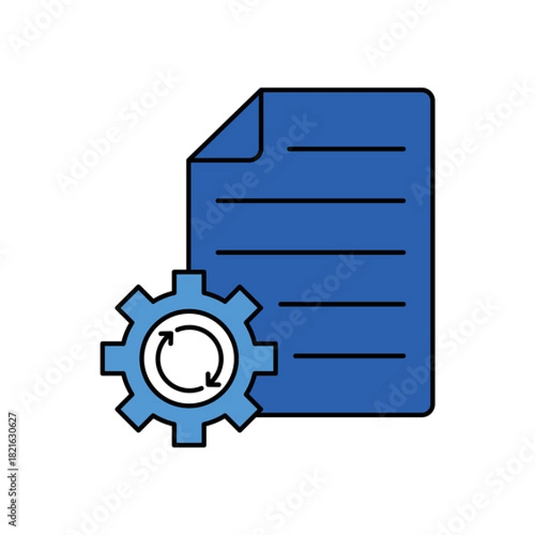 Fototapeta Recovery Process icon outline editable stroke line drawing eps.
