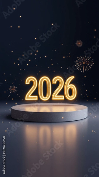 Obraz Golden Spark of 2026: A Festive New Year Celebration