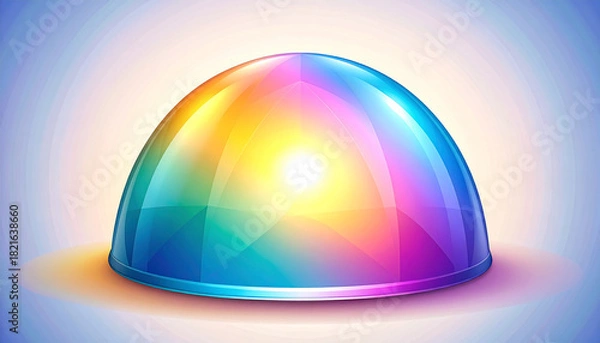 Fototapeta Colorful geometric shapes polygon isolated on transparent background
12