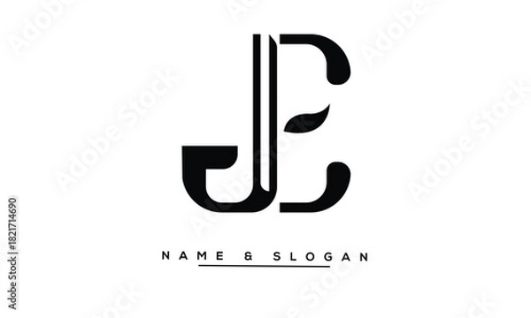 Fototapeta JE, EJ Abstract Letters Logo Monogram