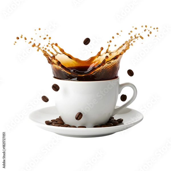 Fototapeta cup of coffee with splash