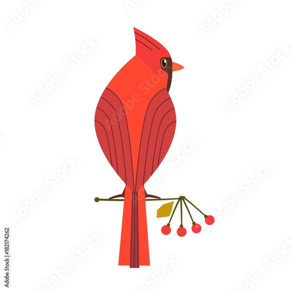 Fototapeta Cute Robin bird icon