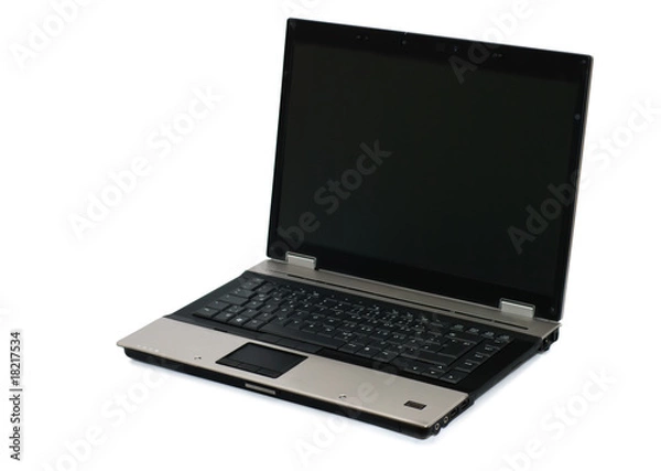 Fototapeta Opened laptop isolated on white background