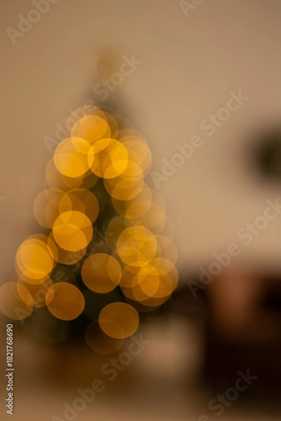 Fototapeta bokeh de árbol de navidad