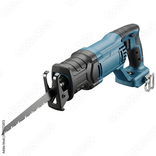 Fototapeta Cordless reciprocating saw tool isolated on transparent background