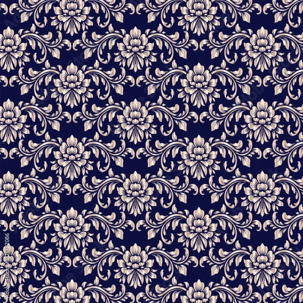 Obraz luxury seamless pattern , floral background, geometric pattern.