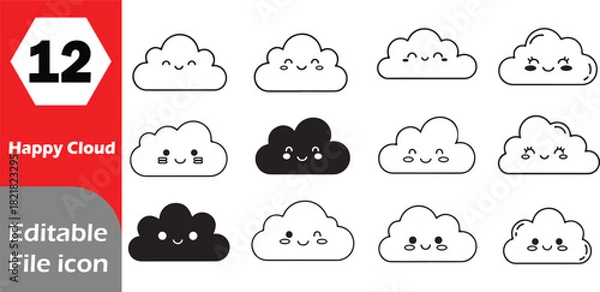 Obraz Comprehensive icon set featuring diverse symbols and graphics