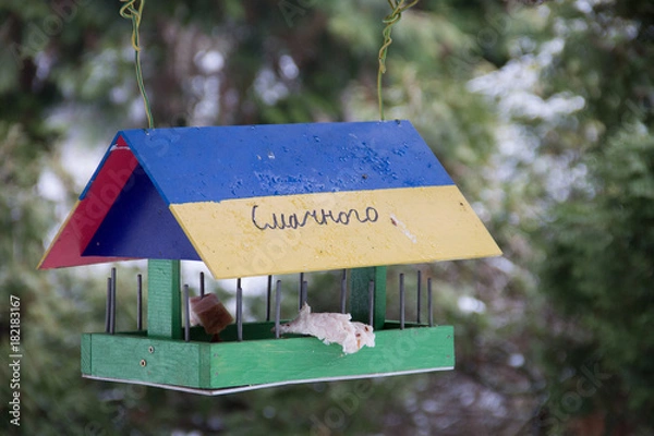 Obraz Кормушка с салом для синичек