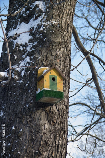 Obraz Скворечник зимой