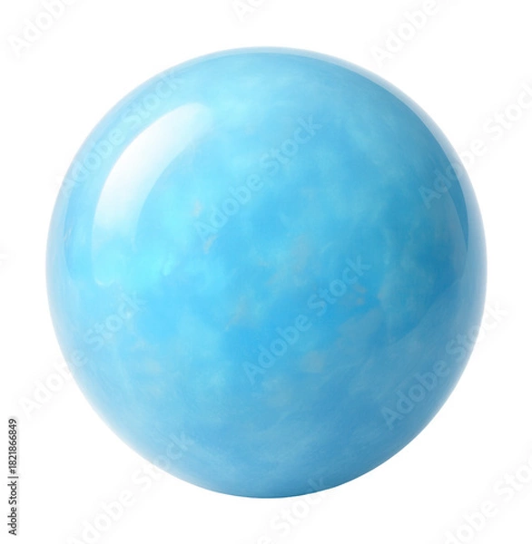 Fototapeta Soft blue opal featuring a subtle glow and a smooth, rounded shape.