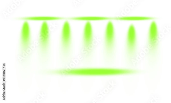 Fototapeta Abstract green stage spotlights and illuminated floor background