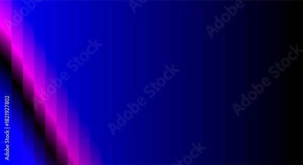 Fototapeta Vibrant blue background with diagonal pink and green abstract swirl