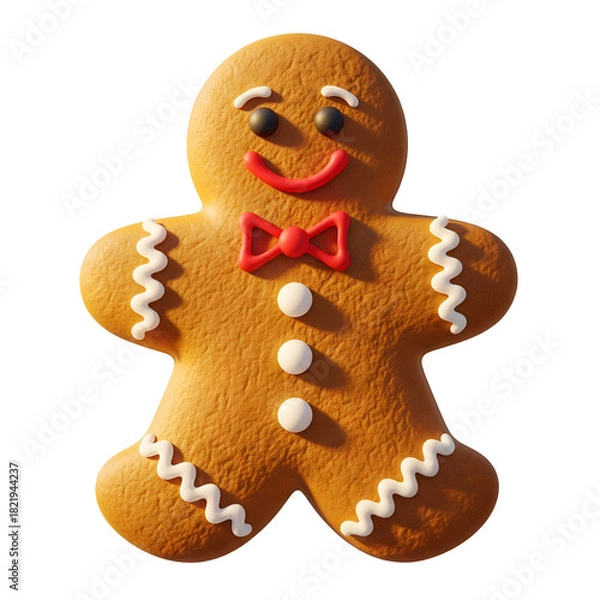 Obraz gingerbread man isolated on white background
