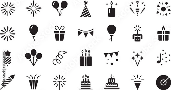 Fototapeta Abstract geometric composition with vibrant color palette and bold typography elements