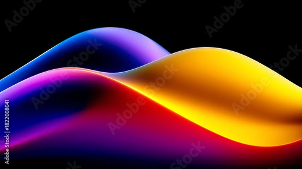 Fototapeta Abstract wave-like structure representing conceptual fluidity and artistic interpretation through modern creative design.
