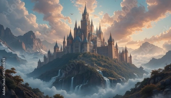 Fototapeta an illusionary painting which look like a majestic to every one
